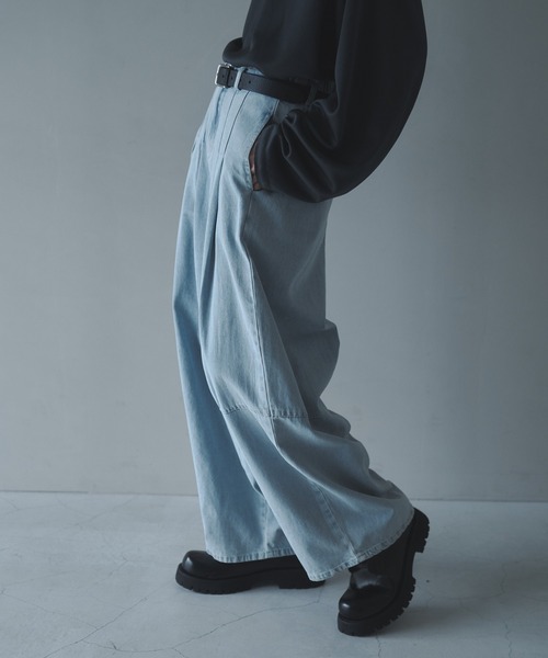 「neez.」 デニムパンツ LARGE ライトブルー メンズ_画像5