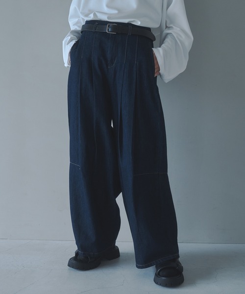 「neez.」 デニムパンツ LARGE ライトブルー メンズ_画像8