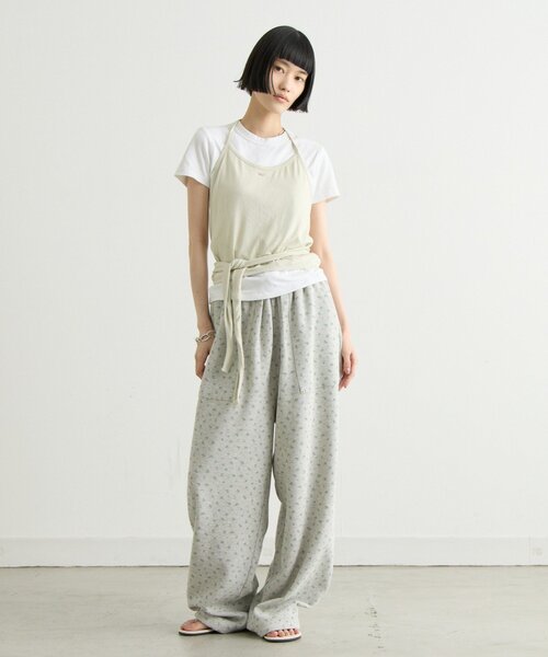 スウェットパンツ ジャージ 「UNISEX」「シルエット調整可」ピグメント加工ワッフルイージーパンツ/WEB限定カラーあり レディース メンズの画像