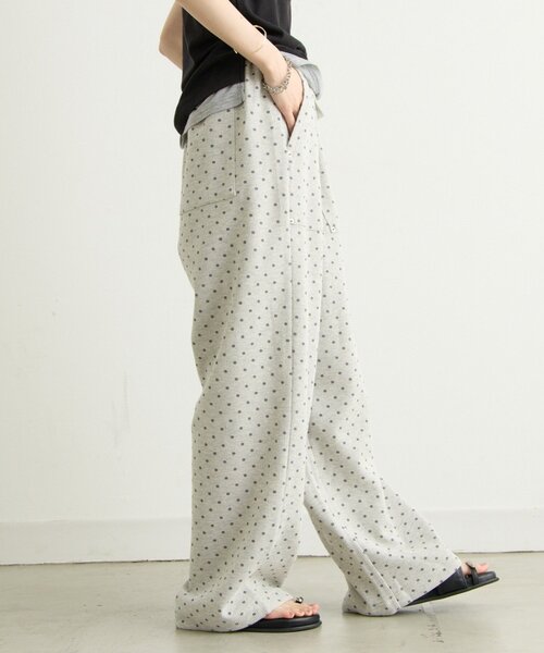 スウェットパンツ ジャージ 「UNISEX」「シルエット調整可」ピグメント加工ワッフルイージーパンツ/WEB限定カラーあり レディース メンズの画像