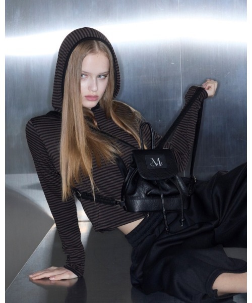 ムセント 長袖 パーカー ボーダーカットソー 2点セットロンT mucent MUCENT（ムセント） パーカー 「UNISEX」MUCENT／2WAYボーダージップ