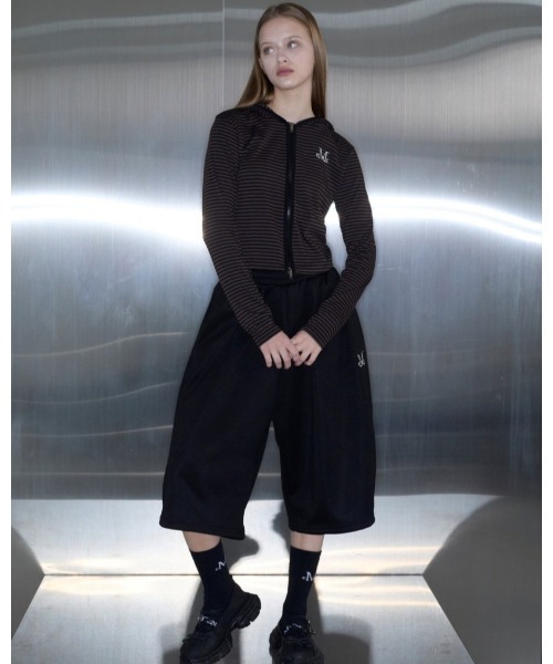 MUCENT（ムセント） パーカー 「UNISEX」MUCENT／2WAYボーダージップ