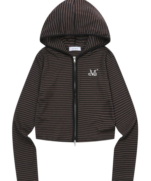 MUCENT（ムセント） パーカー 「UNISEX」MUCENT／2WAYボーダージップ