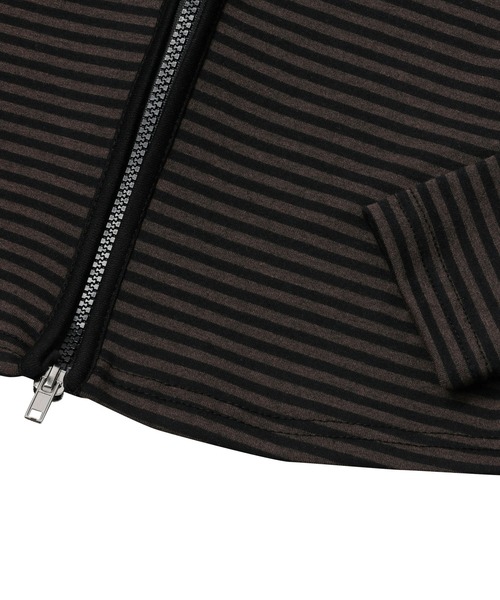MUCENT（ムセント） パーカー 「UNISEX」MUCENT／2WAYボーダージップ