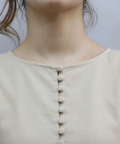 「HER CLOSET」 「Avvenente」ノースリーブワンピース M モカ レディース_画像2