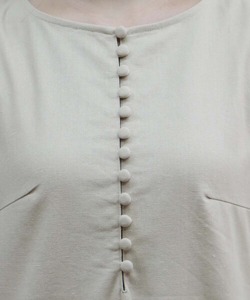 「HER CLOSET」 「Avvenente」ノースリーブワンピース M モカ レディース_画像3