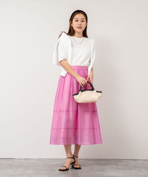 「NOLLEY'S」 半袖ニット 38 オフホワイト レディース_画像3