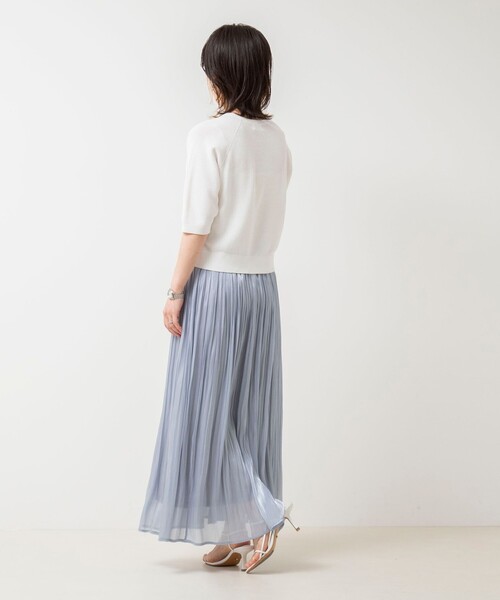 「NOLLEY'S」 半袖ニット 38 オフホワイト レディース_画像4