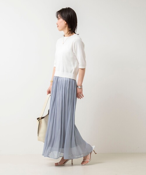 「NOLLEY'S」 半袖ニット 38 オフホワイト レディース_画像5