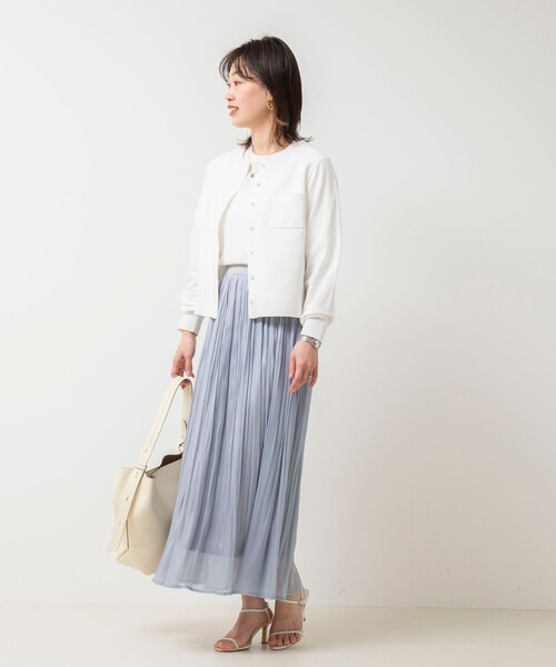 「NOLLEY'S」 半袖ニット 38 オフホワイト レディース_画像7