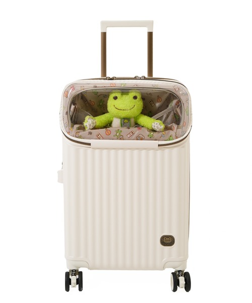 スーツケース 「pickles the frog/かえるのピクルス」 ぬいぐるみ付きキャリーケース 55L（62L）の画像