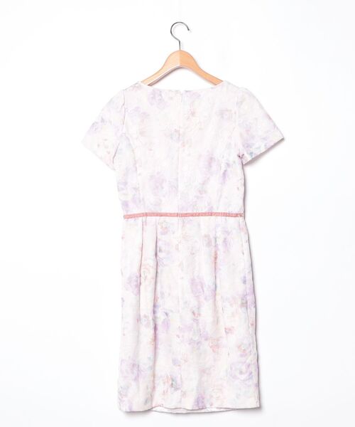 「Debut de Fiore」 花柄半袖ワンピース 38 ピンク レディース_画像2