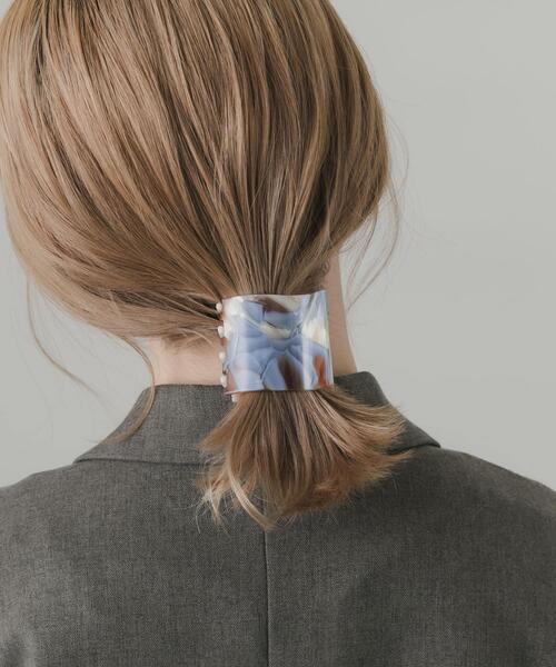 SMELLY（スメリー） ヘアクリップ 「再入荷」マーブルスクエアバンス