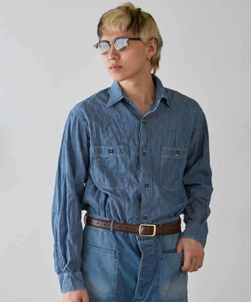 「orSlow」 長袖シャツ 3 ベージュ メンズの画像