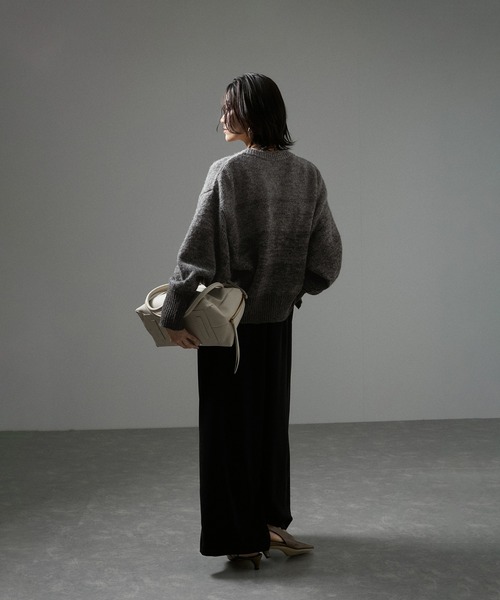 「SALON adam et rope'」 ニットカーディガン FREE グレー レディース_画像4