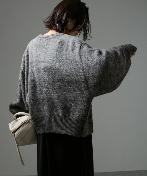 「SALON adam et rope'」 ニットカーディガン FREE グレー レディース_画像5
