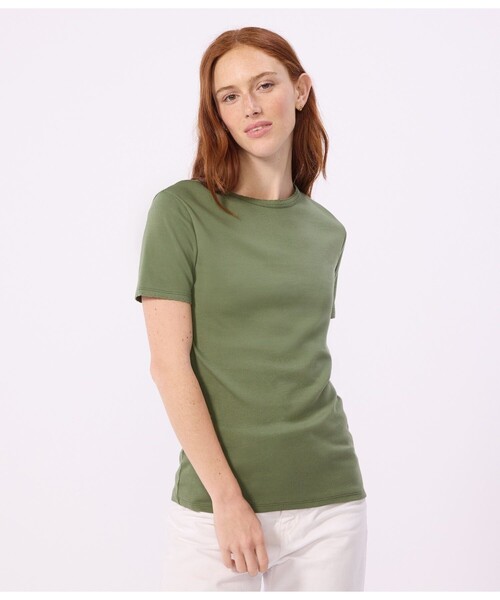 PETIT BATEAU（プチバトー） tシャツ 半袖 ポワンココット半袖Tシャツ