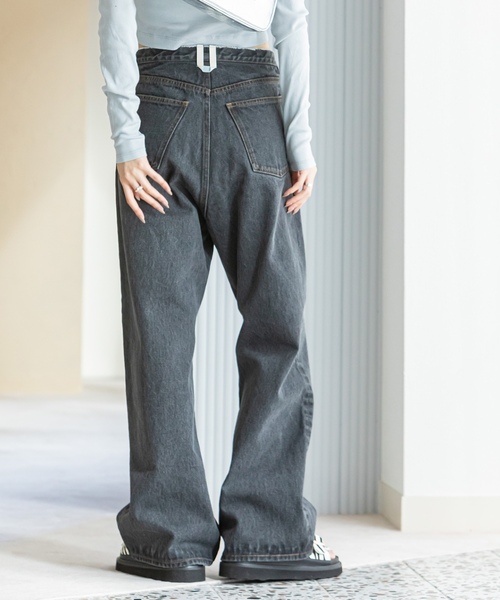 「U by SPICK\u0026SPAN」 デニムパンツ 24 コバルトブルー レディースの画像