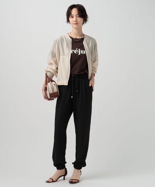 パンツ 「セミストレートシルエットで登場!!」RPタックジョガーパンツ レディースの画像
