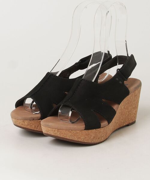 Clarks（クラークス） ヒールサンダル 22.5cm ブラック レディース 