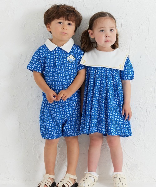 FISH&KIDS セットアップ セットアップ 「セットアップ」ミッドナイトブルー半袖トップス
