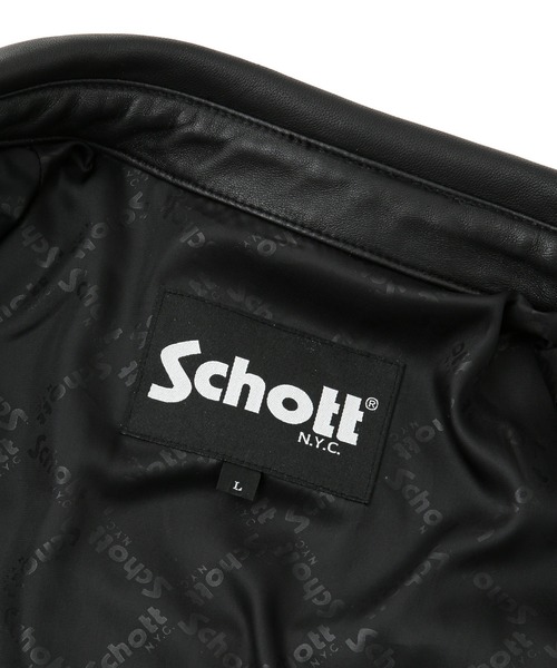 「Schott」 レザージャケット M ブラック メンズ_画像6