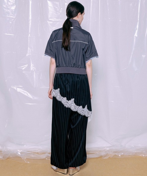 パンツ 「PRE-ORDER」Wrap Satin Lace Pants/ラップサテンレースパンツ レディースの画像