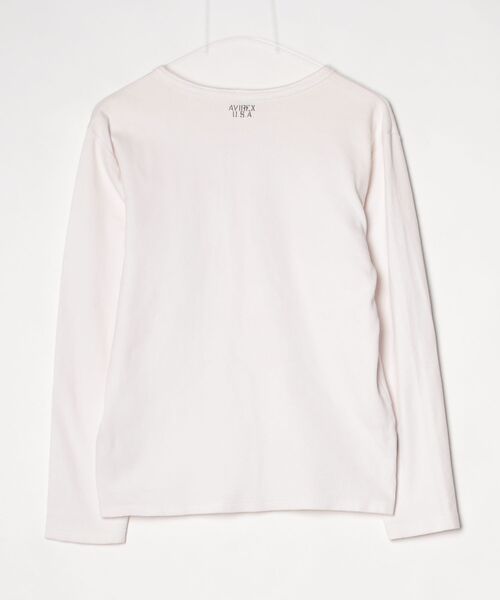 「AVIREX」 長袖Tシャツ L ホワイト メンズ_画像2