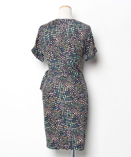 「DIANE von FURSTENBERG」 半袖ワンピース 2 ブラック レディース_画像2