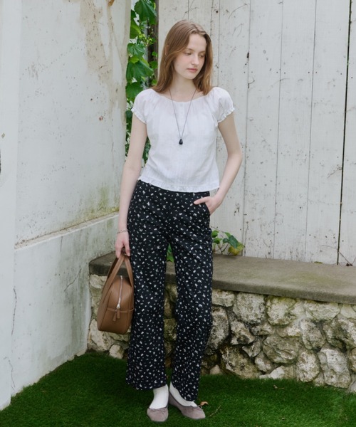 ブラウス シャツ 2way henley neck blouse / 2way ヘンリーネックブラウス レディースの画像