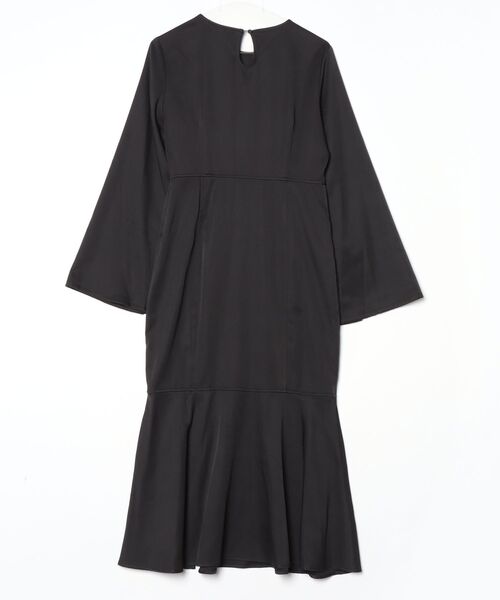 「junoah」 長袖ワンピース X-LARGE ブラック レディース_画像2