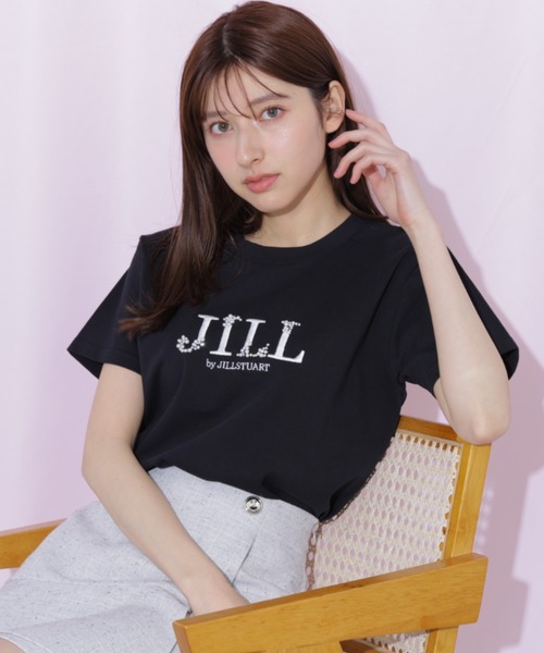 tシャツ オーガニックコットンビジューロゴＴシャツ レディース