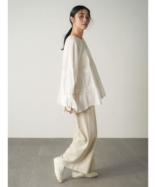FIKA.（フィーカ） ブラウス シャツ 2way lace switching blouse 