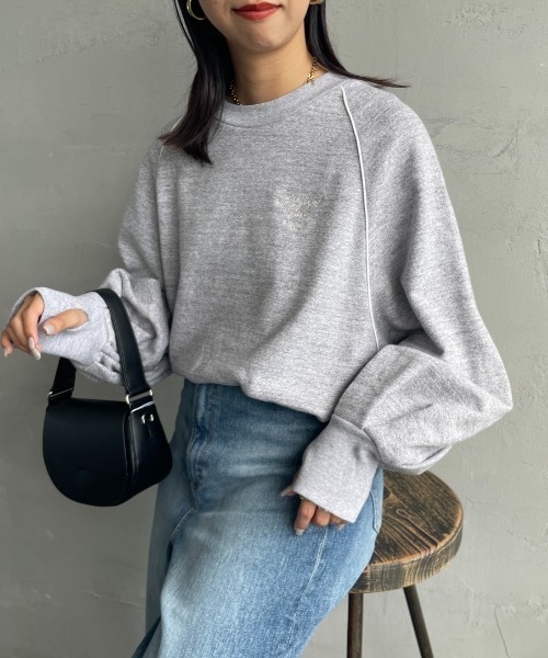 美品★AMERICANAアメリカーナグレースウェット/MICA&DEAL別注 AMERICANA（アメリカーナ） スウェットカットソー ONE SIZE 杢グレー