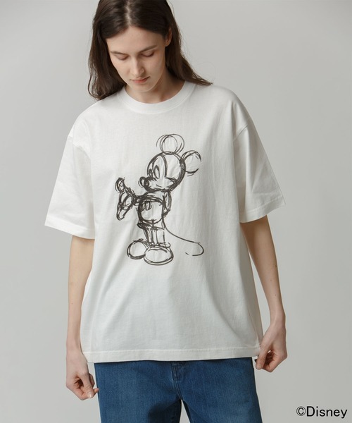 Mickey Unlimited ミッキー ロンT グレー　希少　ファンタジー MICKEY MOUSE（ミッキーマウス） tシャツ MICKEY MOUSE / Embroidery T