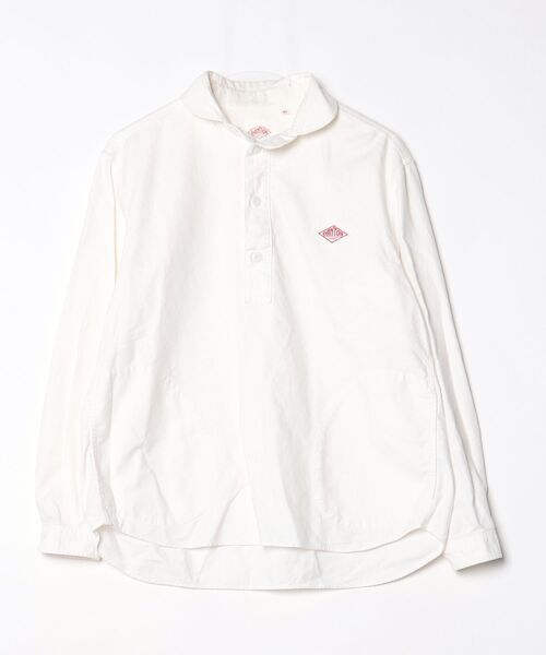 DANTON ダントン プルオーバーシャツ 長袖 白 40 L日本製 Danton（ダントン） 長袖シャツ 40 ホワイト レディース : ZOZOTOWN