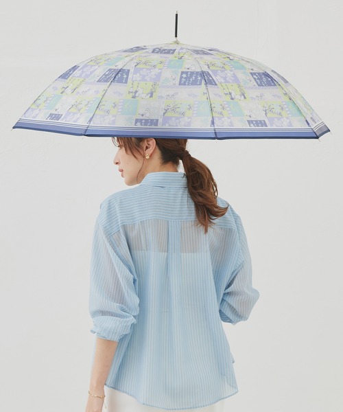傘 MOOMIN ムーミン ジャンプ傘 半透明 雨傘 パッチワーク柄 レディース メンズ | MOOMIN | 12