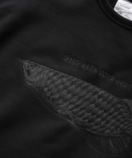 「SHAREEF」 スウェットカットソー 1 ブラック メンズ_画像4