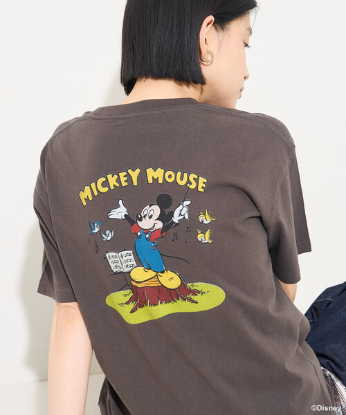 Babbオリジナル　L/S T-SHIRTS　Mickey FREAK'S STORE（フリークスストア） tシャツ 「MICKEY MOUSE」レトロ