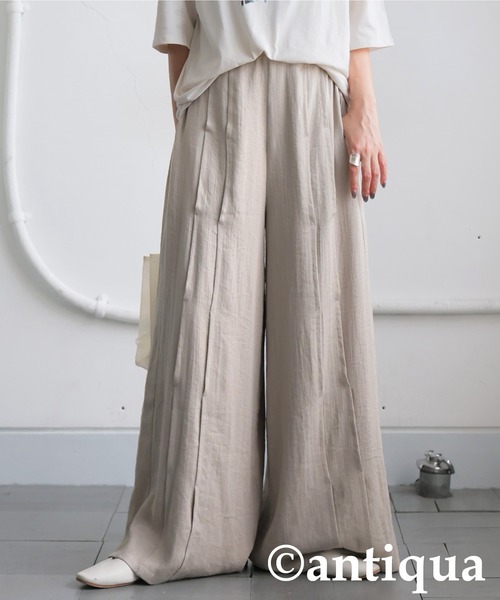 「antiqua」 パンツ LARGE ナチュラル レディース_画像8
