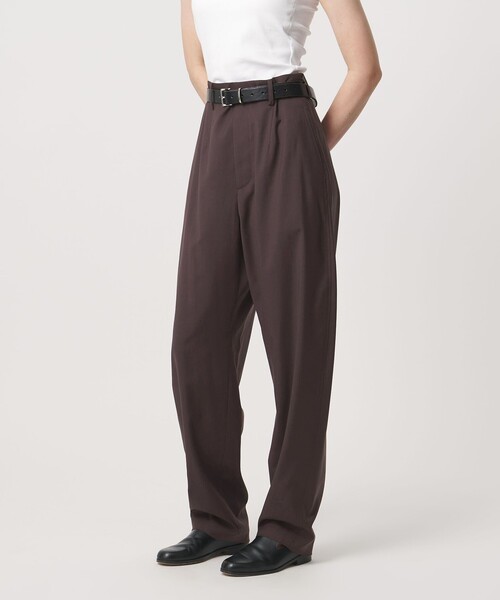 ●極美品✨定番人気 LOEFF ロエフ TORO ボンタンパンツ ブラウン 2 LOEFF（ロエフ） ワイドパンツ パンツ 「LOEFF」トロピカルウール