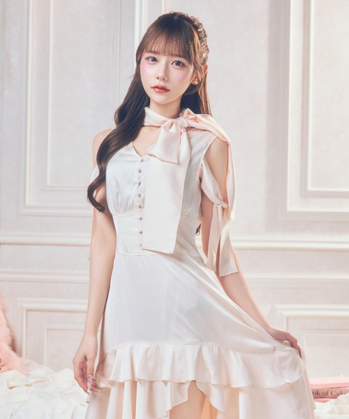 ReAmour ワンピース サテンスリットロングワンピ : ZOZOTOWN Yahoo!店