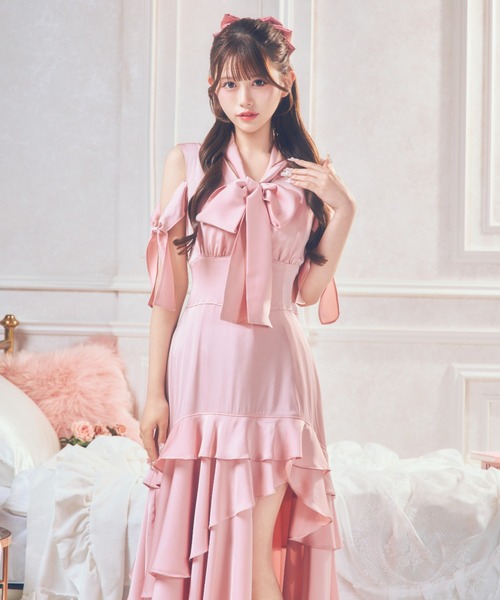 ReAmour ワンピース サテンスリットロングワンピ : ZOZOTOWN Yahoo!店