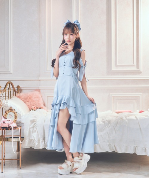 ReAmour ワンピース サテンスリットロングワンピ : ZOZOTOWN Yahoo!店
