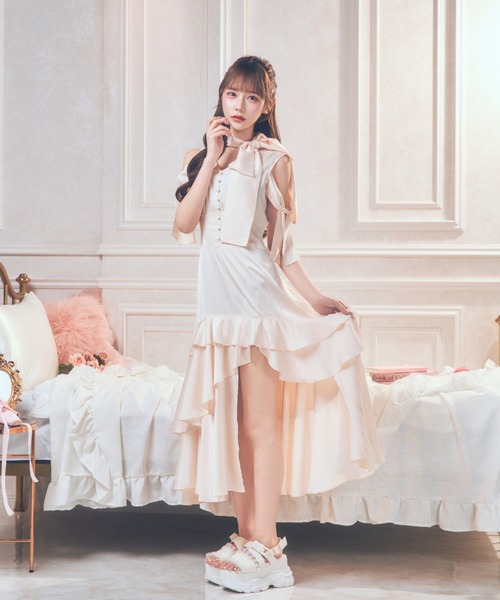 ReAmour ワンピース サテンスリットロングワンピ : ZOZOTOWN Yahoo!店