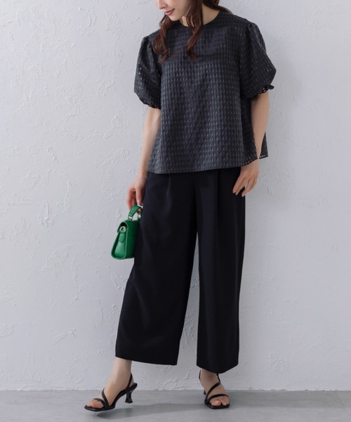 「Sono」 半袖ブラウス F ブラック レディース_画像8