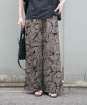 ワイドパンツ パンツ イージーワイドストレート...の詳細画像1