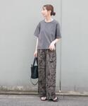 ワイドパンツ パンツ イージーワイドストレート...の詳細画像4