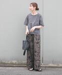 ワイドパンツ パンツ イージーワイドストレート...の詳細画像5