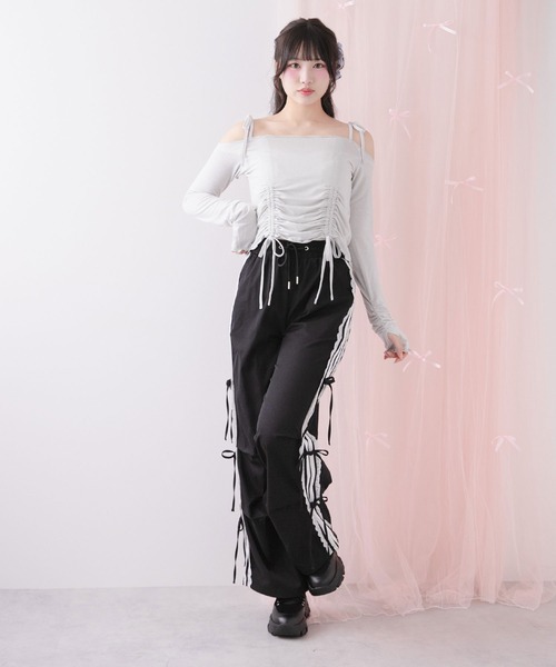 「DearMyLoveRose」 カーゴパンツ SMALL ブラック レディース_画像9